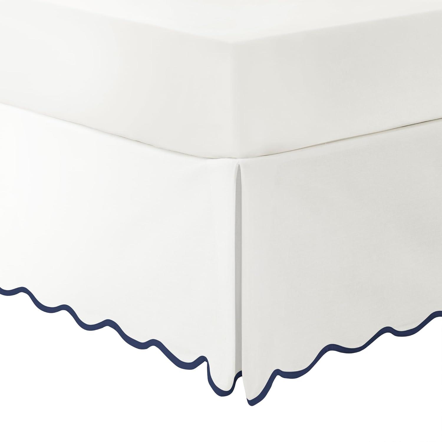 Lush Decor Coastal Chic Scallop Wrap Around Bed Skirt