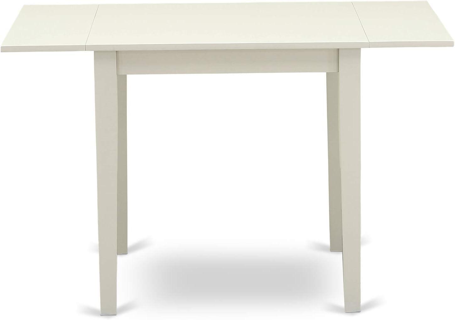 East West Furniture Norden Rectangular Wood Dining Table in Linen White