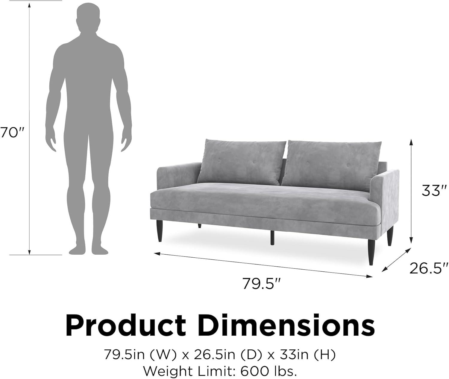 Bailey 79.5'' Velvet Sofa