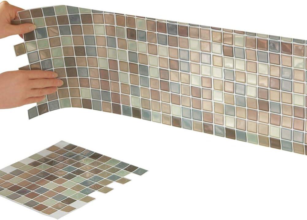 Winston Brands Mosaic 10'' W x 10'' L Gel Peel and Stick Mosaic Tile