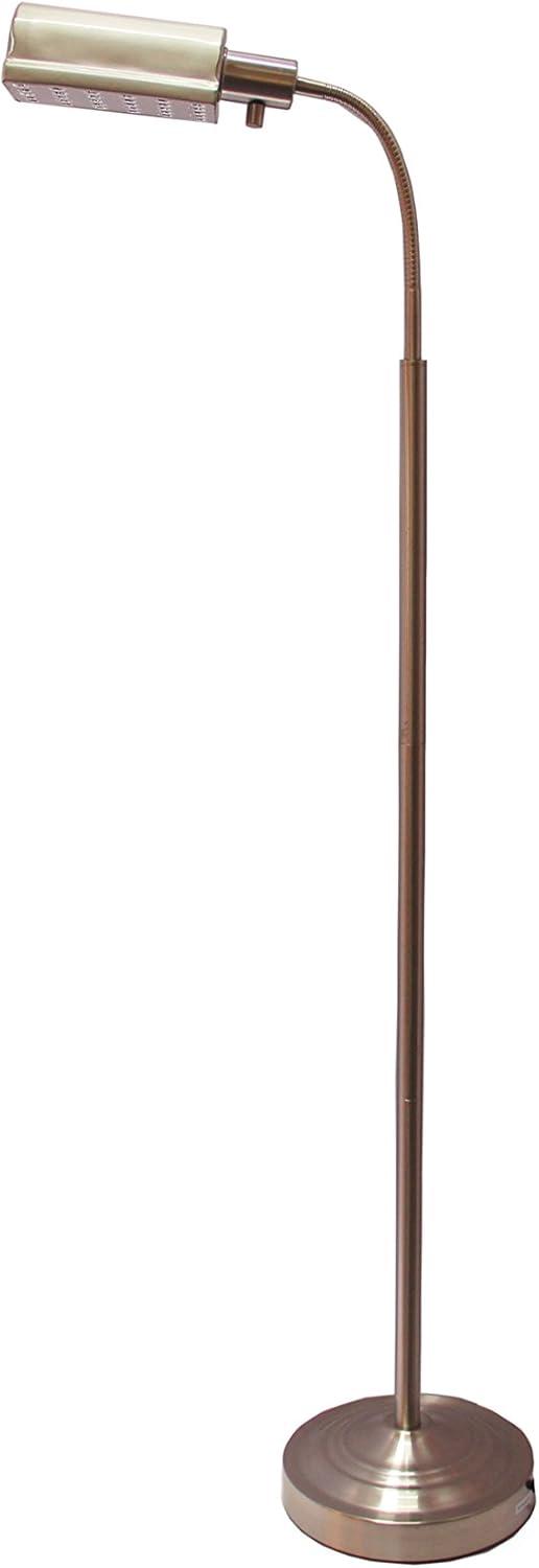 Brushed Nickel Cordless Adjustable Arc LED Floor Lamp