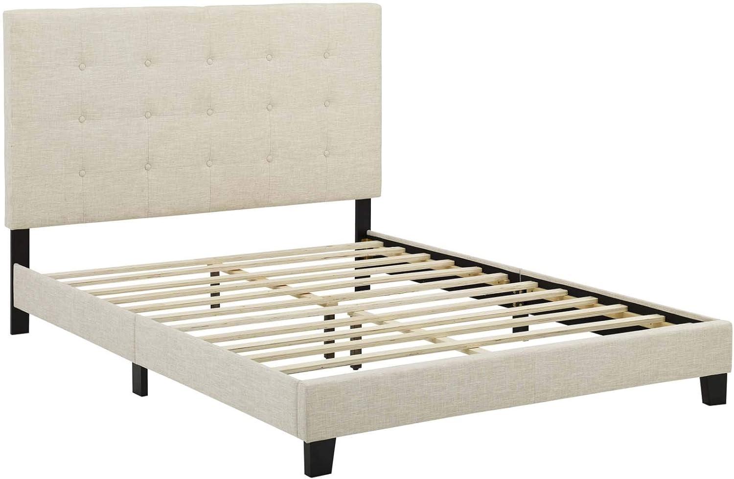 Modway Melanie Tufted Button Upholstered Fabric Platform Bed