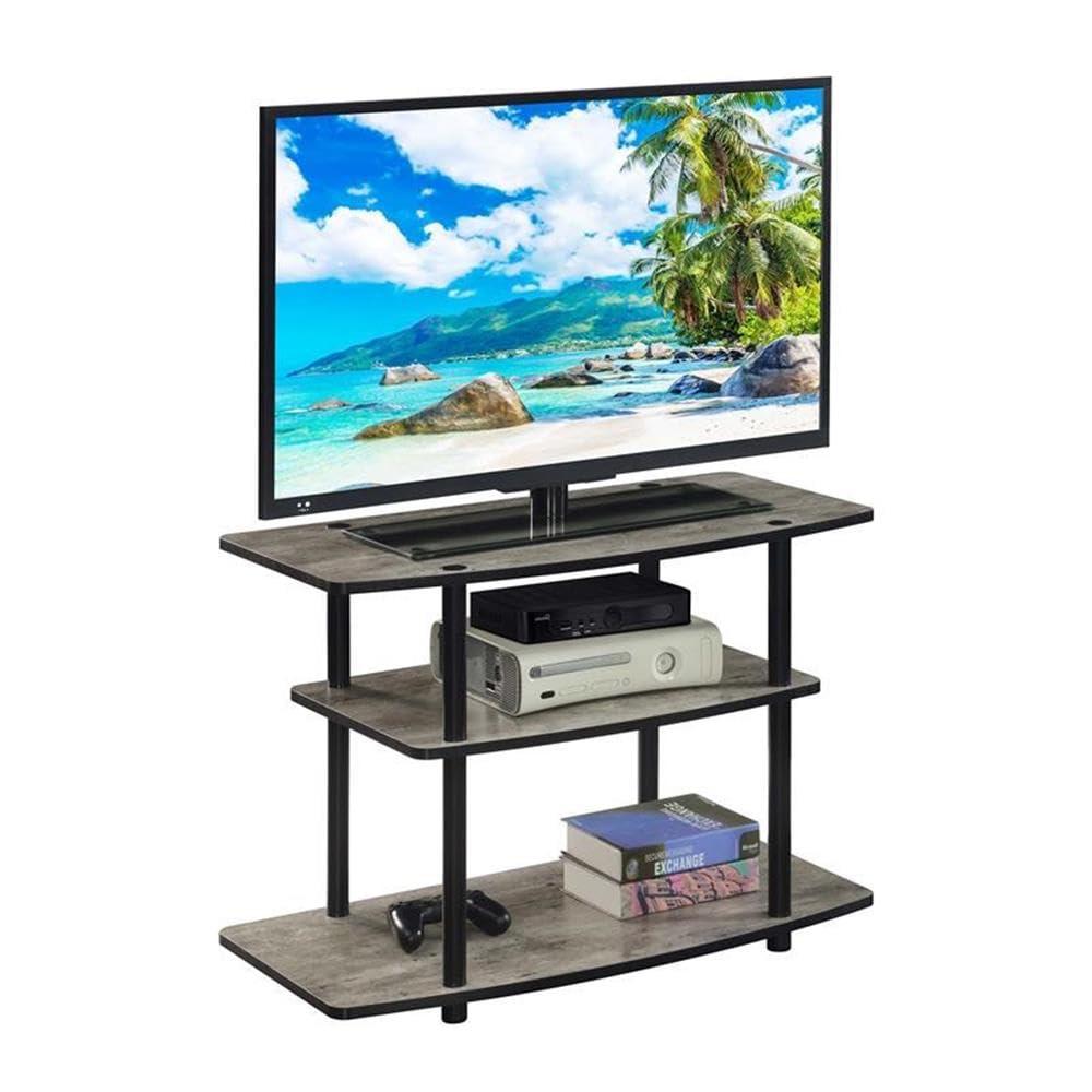 Convenience Concepts Designs2Go No Tools 3 Tier TV Stand, Faux Birch/Black