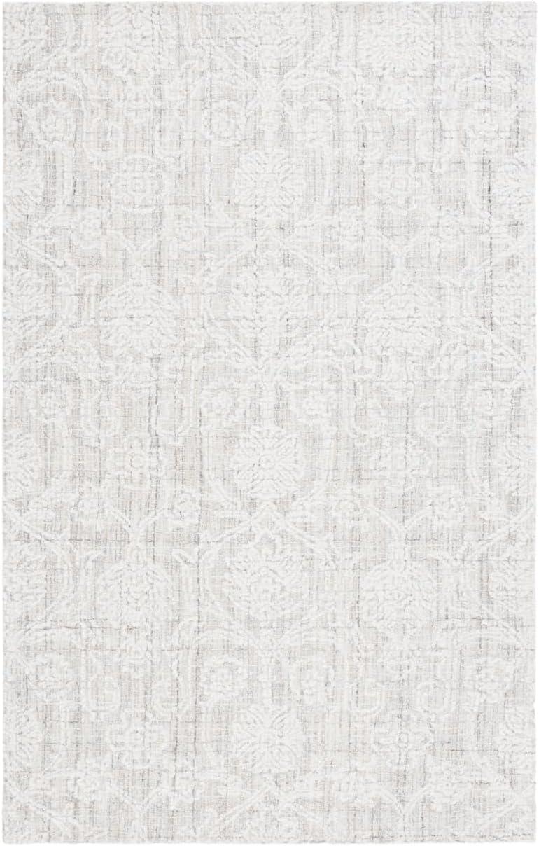 Ebony EBN111 Hand Tufted Area Rug - Grey/Ivory - 8'x10' - Safavieh.