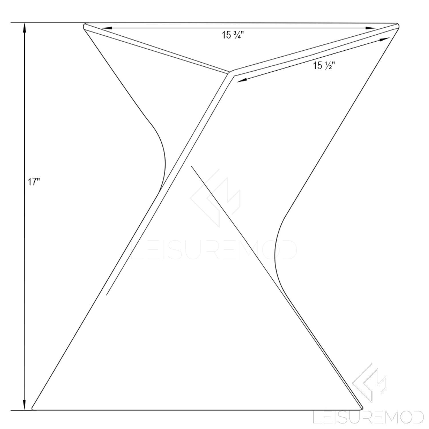 LeisureMod Danbury Modern Vanity Side Table, Green