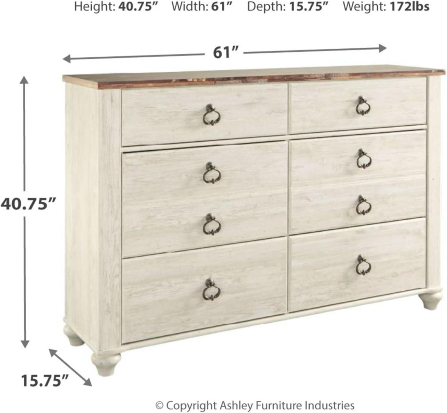 Esmarelda 6 Drawer Double Dresser