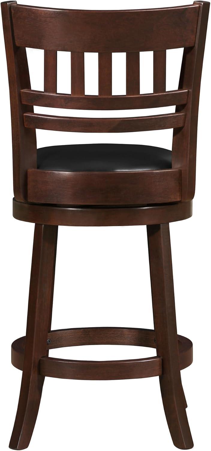 Shapel Faux Leather Swivel Counter Stool in Dark Cherry - Lexicon