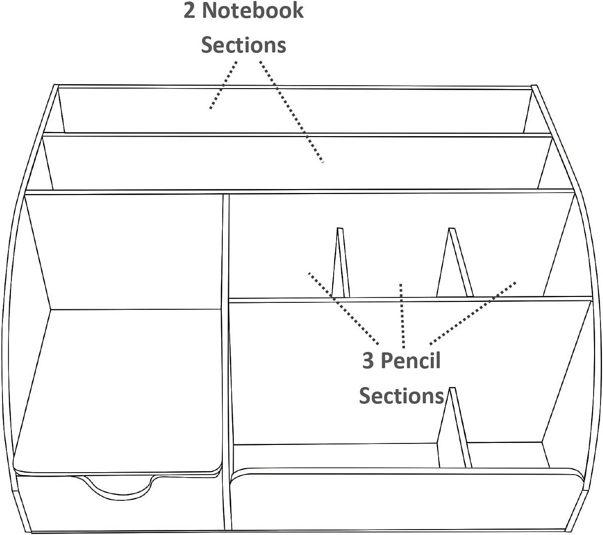 Clear Desk Organizer Acrylic For Home Office and School Supplies And Accessories