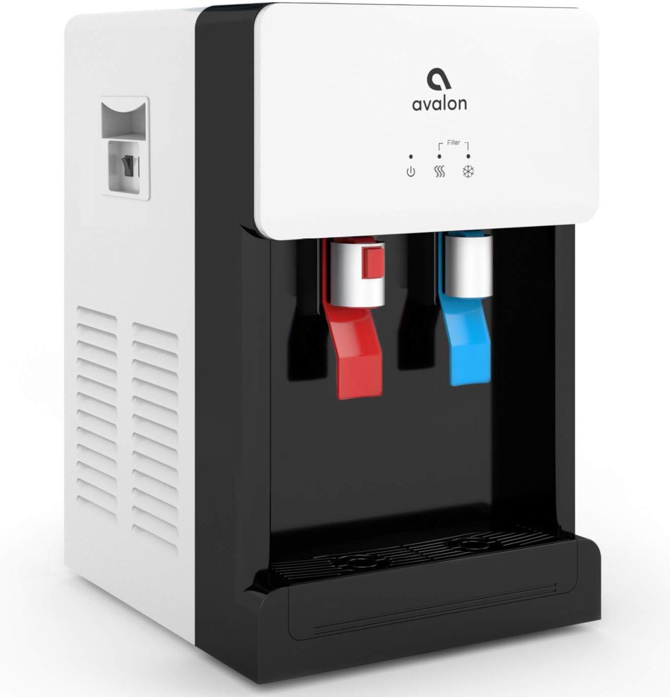 White and Black Countertop Bottleless Water Cooler Dispenser