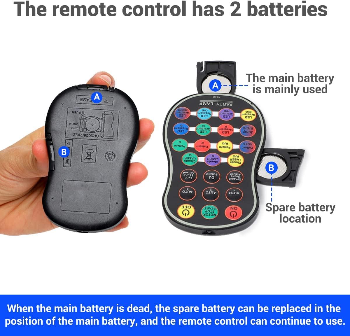 DJ Disco Stage Party Lights - Northern Laser Light Effect RGB Led Sound Activated Strobe Lighting with Remote Control for Indoor Birthday Halloween Karaoke Club KTV