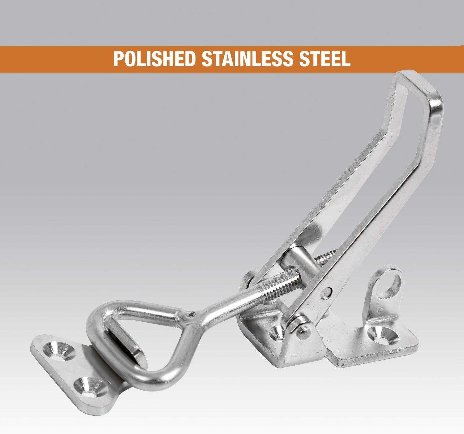 Heavy Duty Stainless Steel Adjustable-Grip Cabinet Draw Latch
