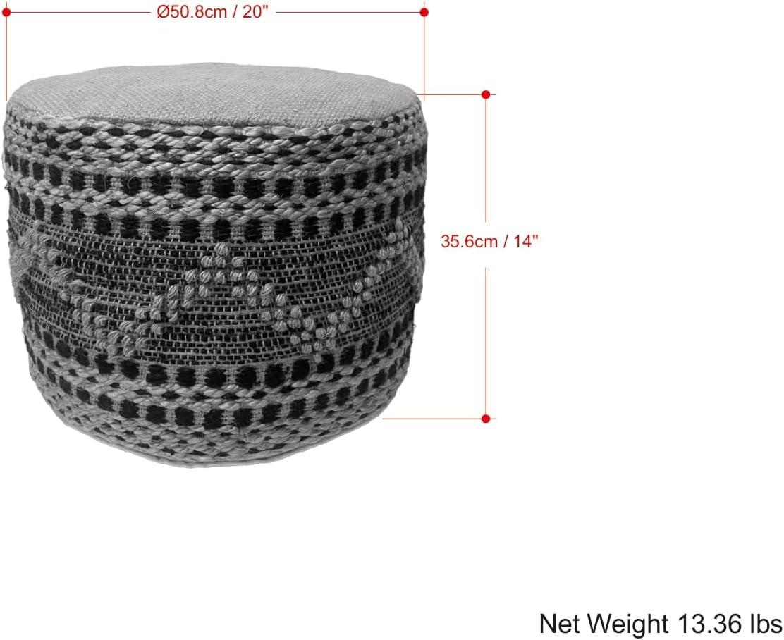 Simpli Home Stella Upholstered Pouf