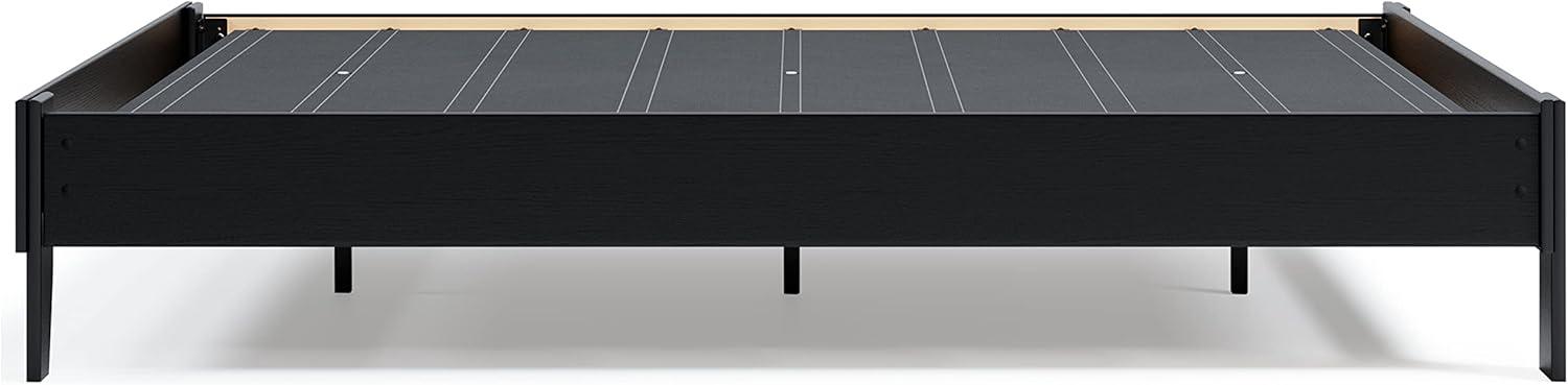 Signature Design by Ashley Queen Finch Platform Bed Black : Modern Style, MDF Frame, No Box Spring Needed