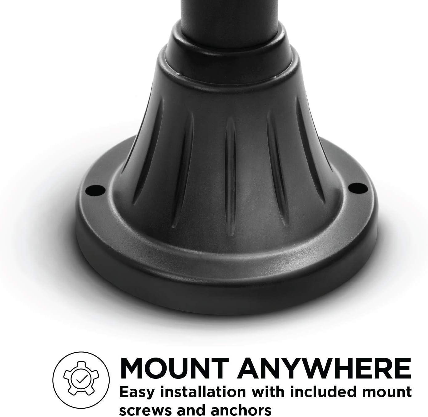 Home Zone Solar Lamp Post Light - 65" Tall, for Outdoor/Garden/Yard Decoration and Lighting