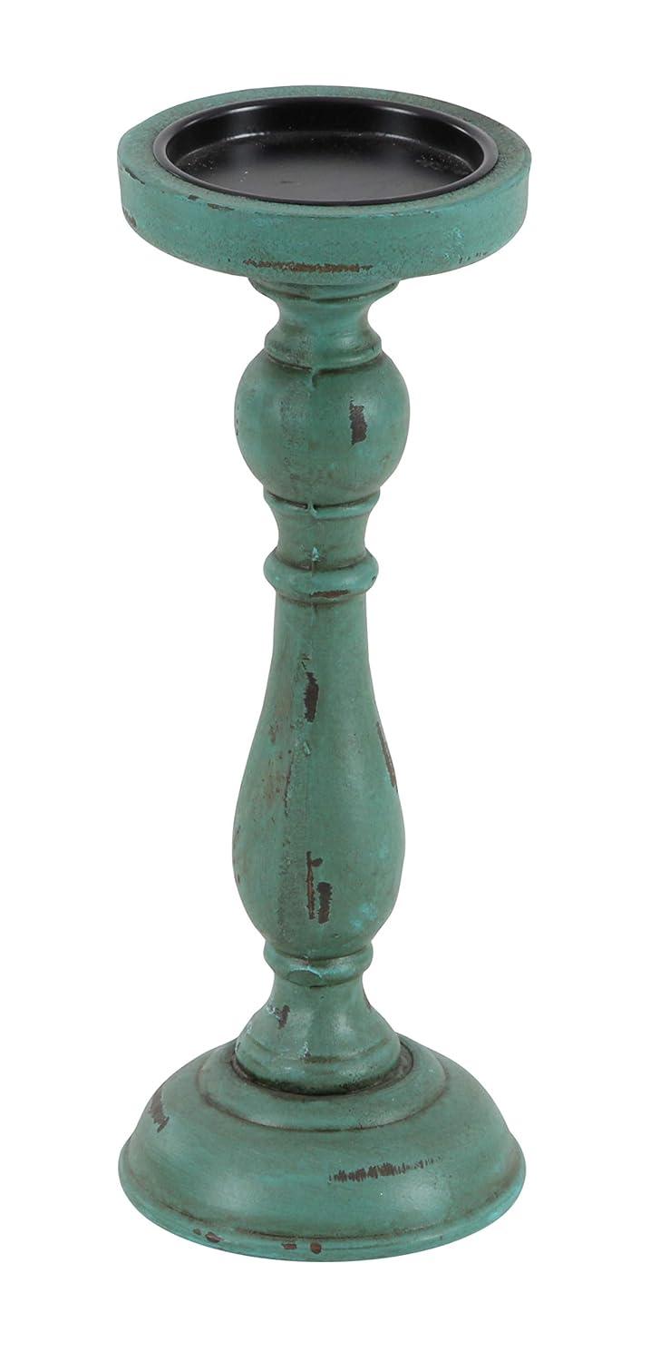 3 Piece Wood Tabletop Candlestick Set