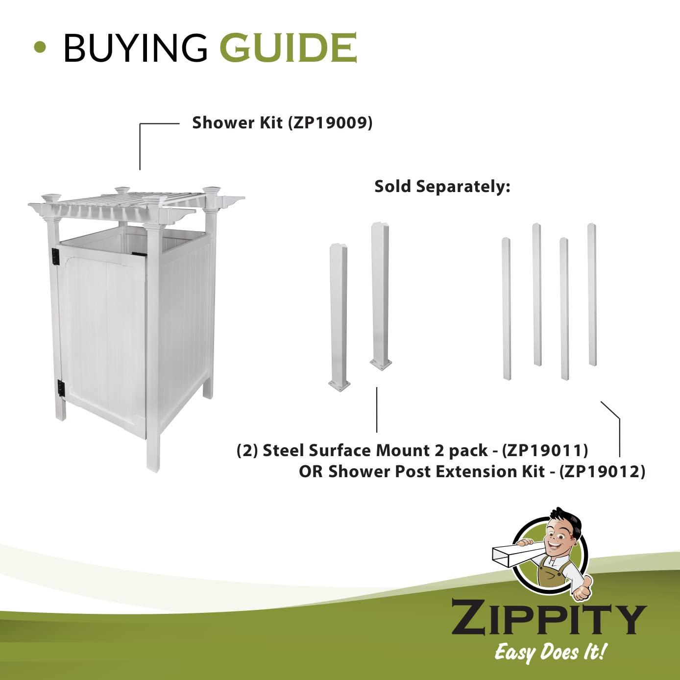 7.395 ft. x 3 ft. Vinyl Hampton Premium Outdoor Shower Enclosure Kit-(Unassembled 3-Box Unit)