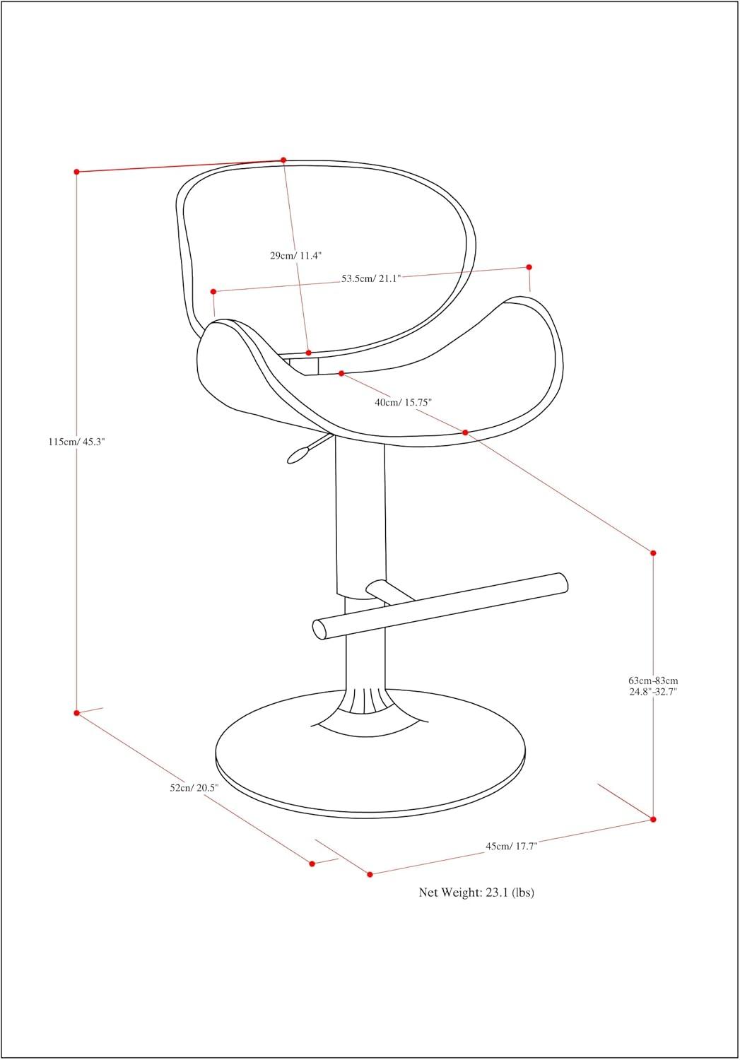 Stone Grey Adjustable Swivel Walnut Bar Stool with Chrome Finish