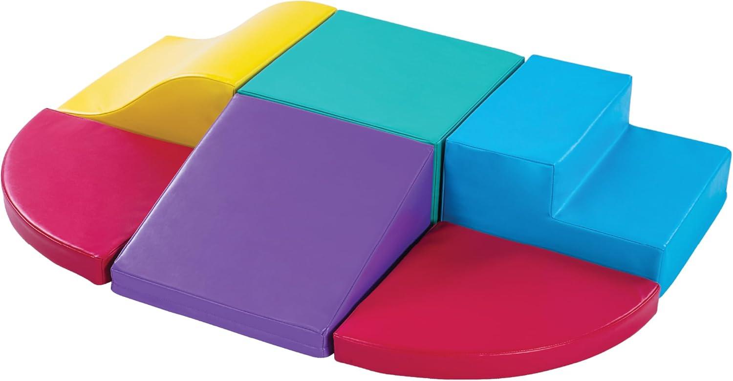 New Bounce Curved Corner Climber Ser - 6 Piece Climbing Set for Toddlers and Babies