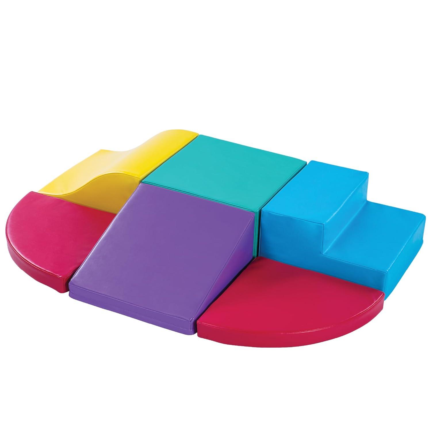 New Bounce Curved Corner Climber Ser - 6 Piece Climbing Set for Toddlers and Babies