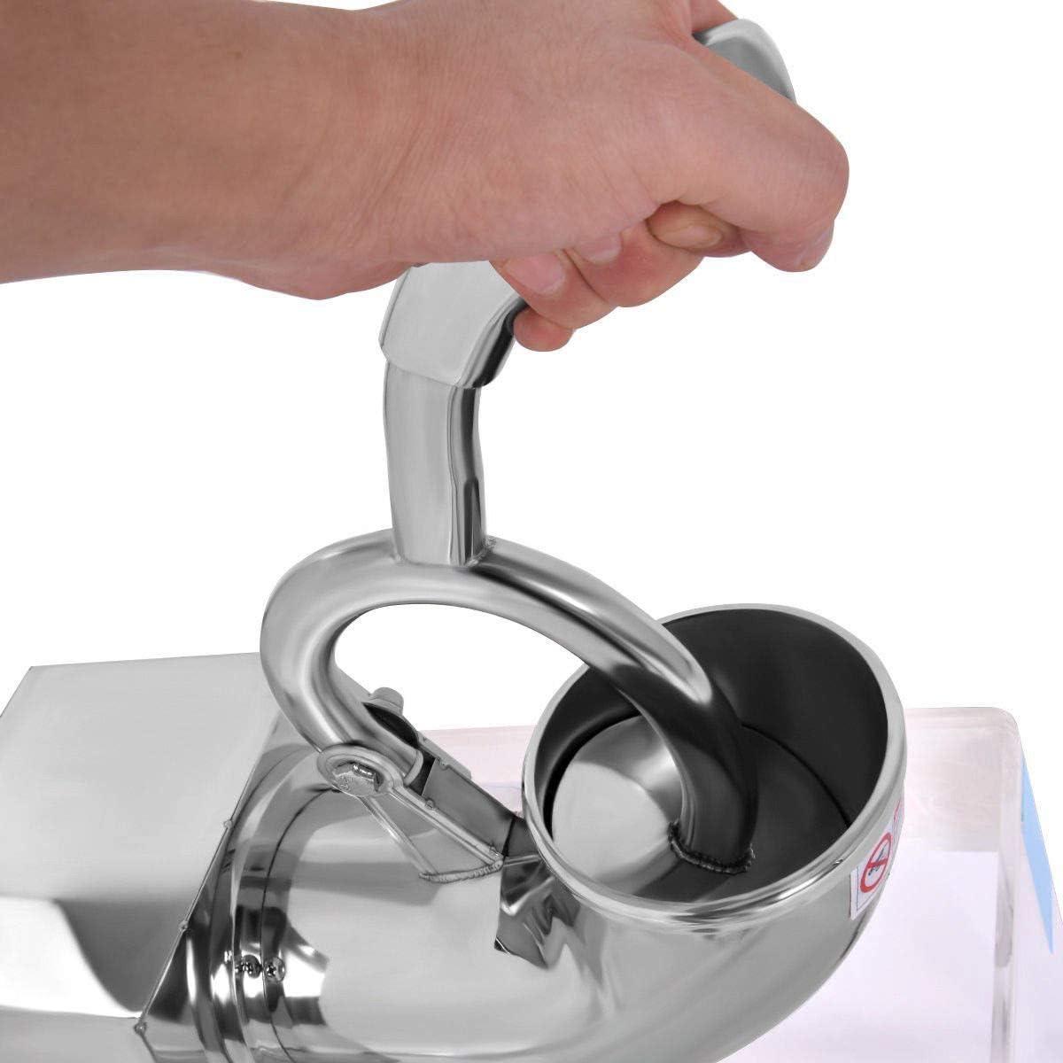 Costzon Commercial Snow Cone Machine, 440lbs/H Stainless Steel Ice Shaver with Dual Blades, 110V Electric Snow Cone Maker, Shaved Ice Machine with Safety On/Off Switch for Home, Party, Restaurant, Bar