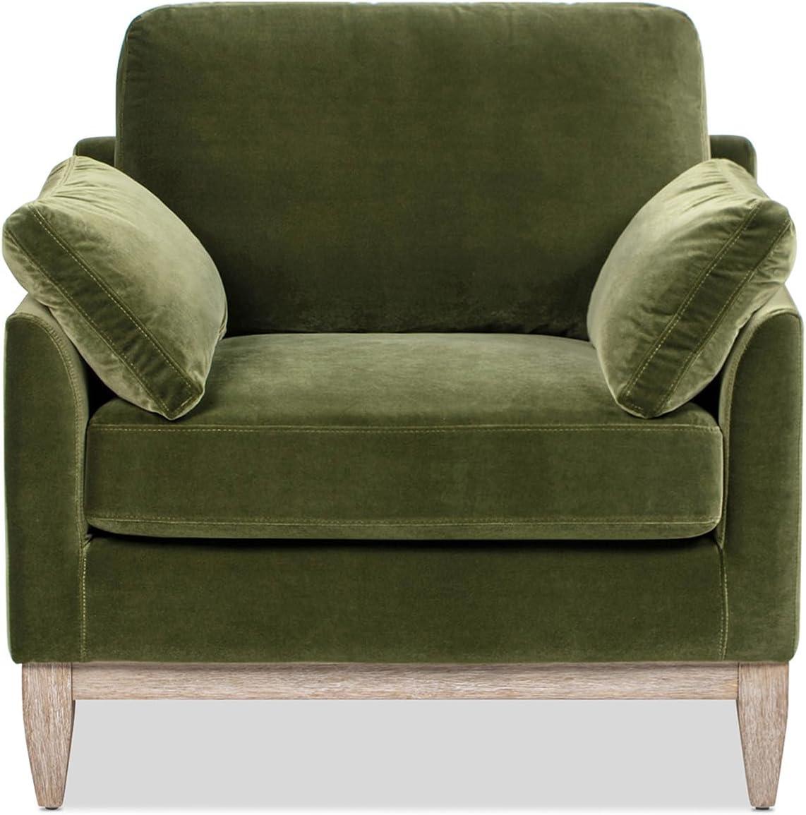 Jennifer Taylor Home Pasadena 36" Wide Modern Farmhouse Accent Arm Chair, Olive Green
