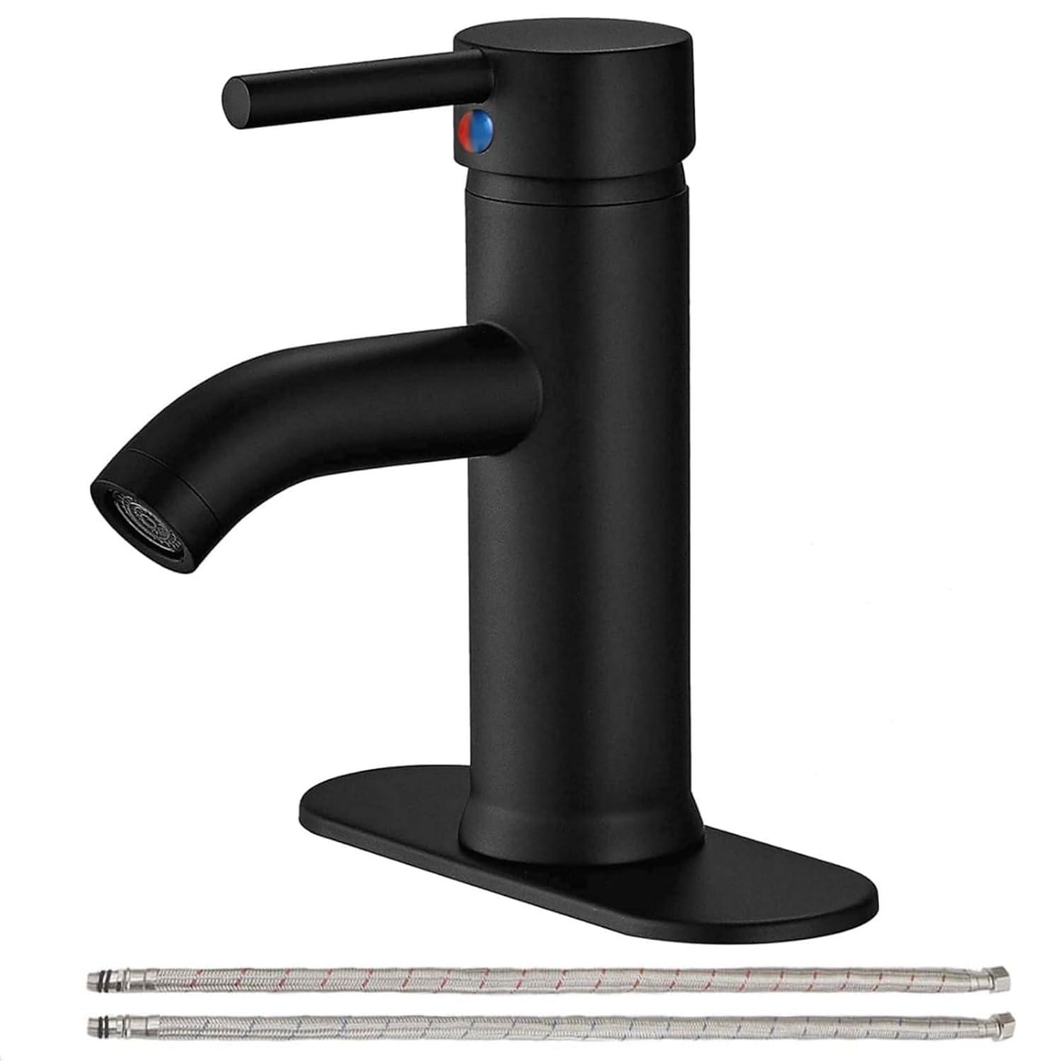 Single Hole Faucet Single-handle Bathroom Faucet with Drain Assembly