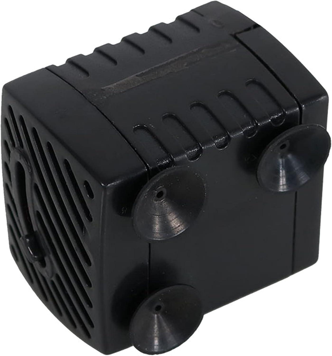 Sunnydaze Indoor/Outdoor Small Fountain or Aquarium Pump with LED Light Ring and Transformer - 40 GPH - 12 Volts