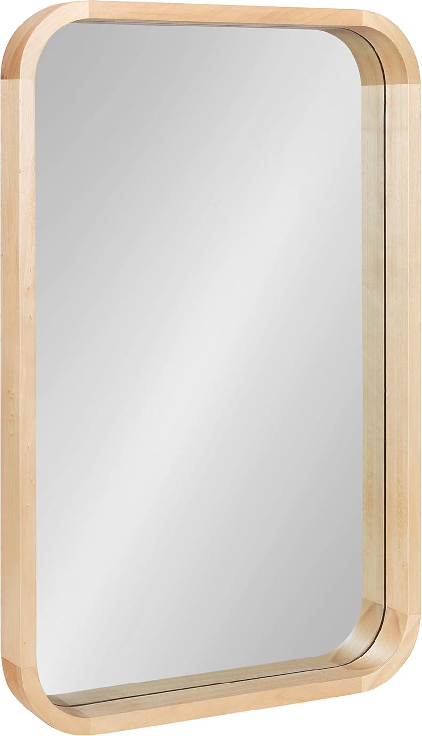 Kate and Laurel Hutton Wood Framed Radius Rectangle Mirror