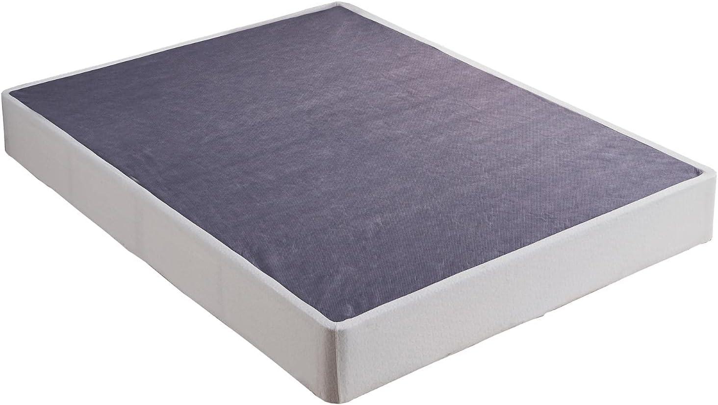 Signature Design by Ashley 10" Mattress Box Spring with Metal Foundation, King, White