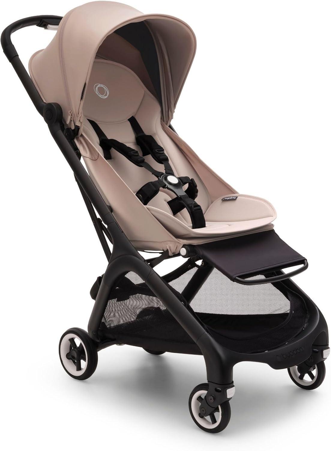 Desert Taupe Ultra-Compact Lightweight Stroller with Adjustable Canopy
