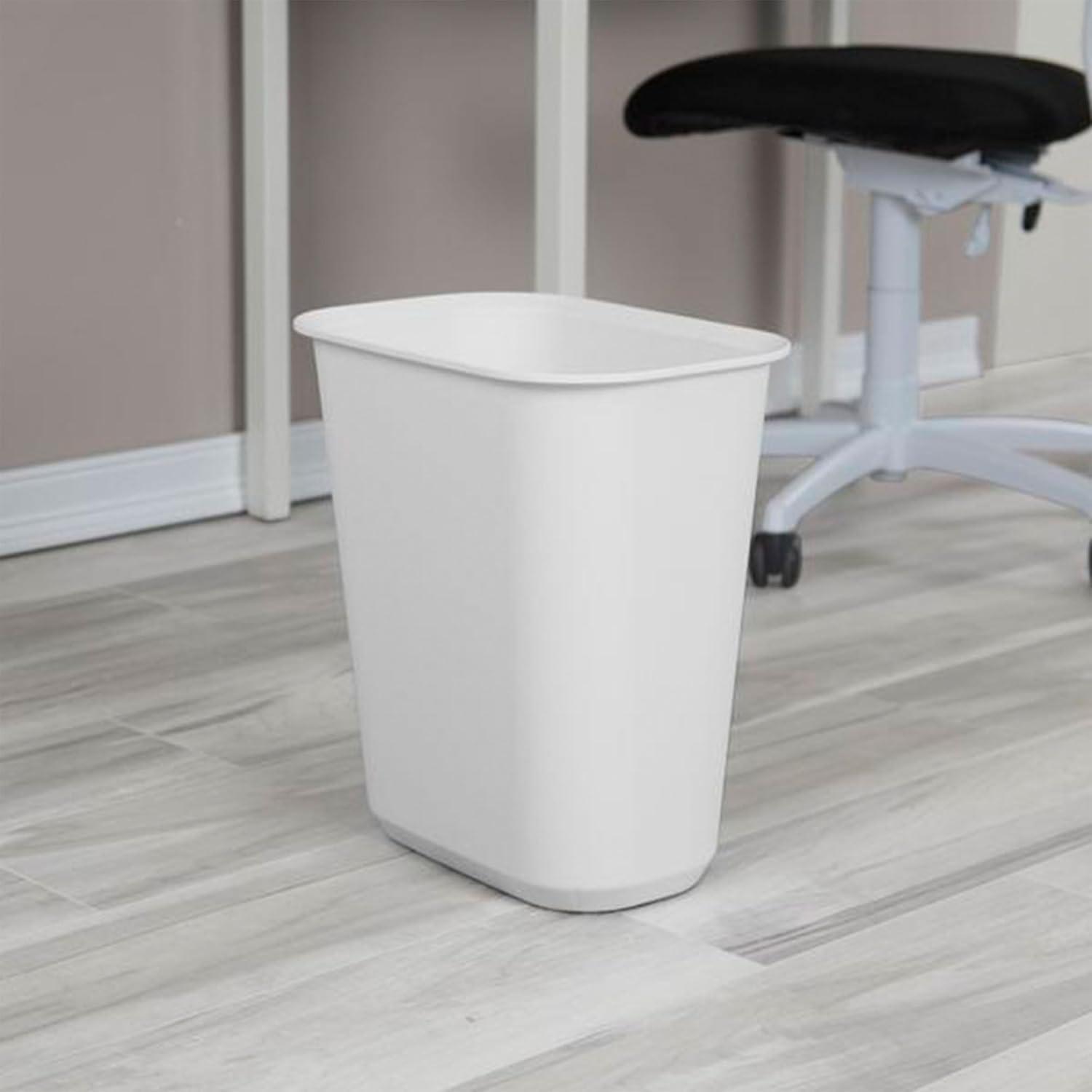 Sterilite Rectangular Wastebasket Open Top Trash Bin, 6 Pack