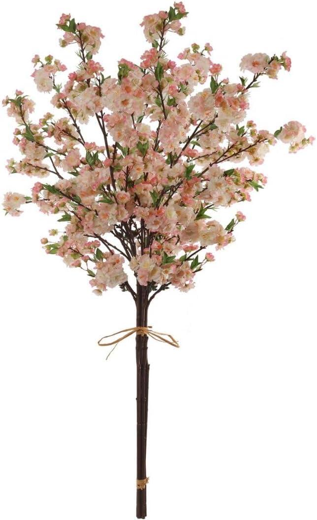 45-Inch Pink Silk Cherry Blossom Spray with Realistic Flowers