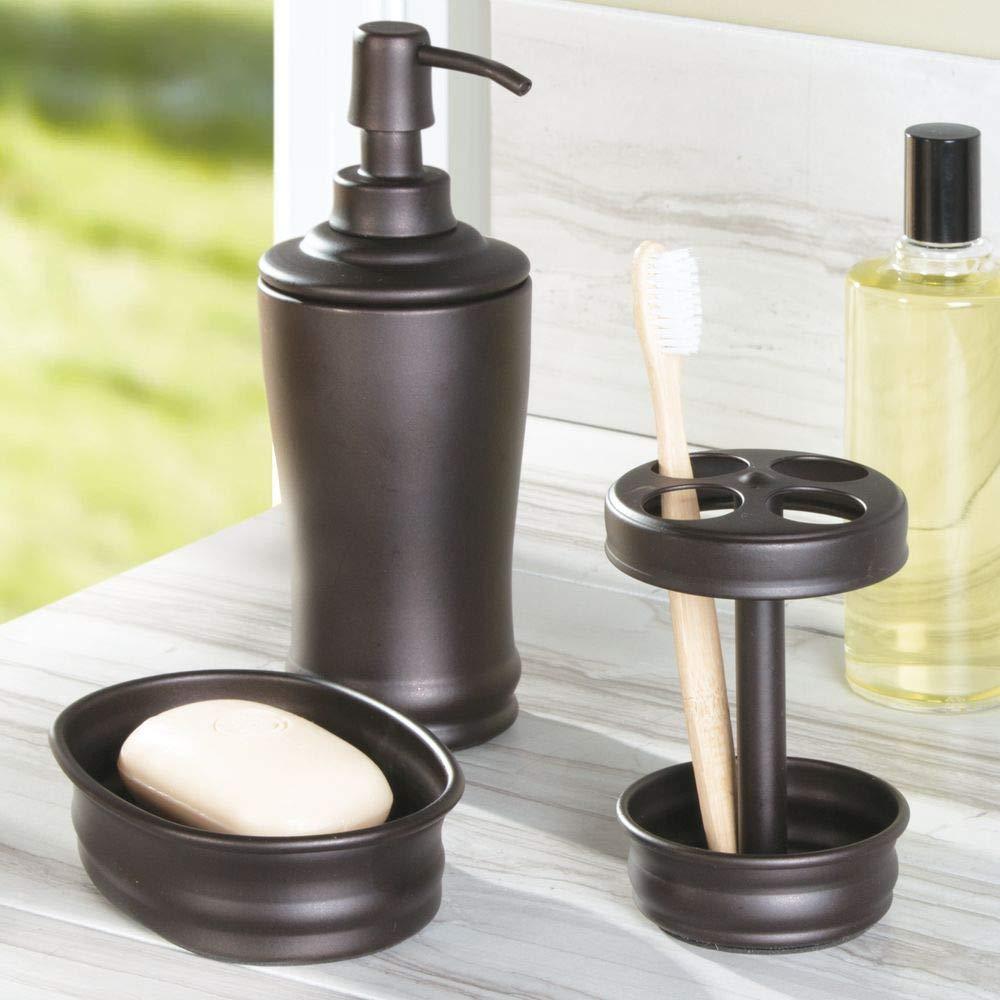 InterDesign Olivia Bar Soap Dish for Bathroom Vanities, Kitchen Sink, Bronze