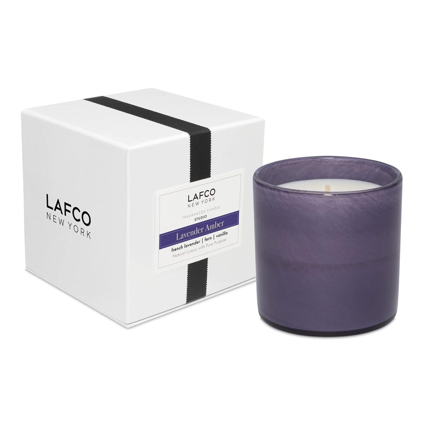 Lavender Amber Scented Jar Candle