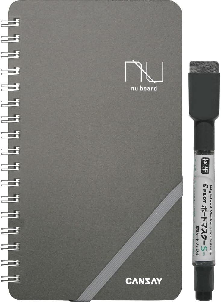 Gray Twin Ring Softcover Dry Erase Notebook