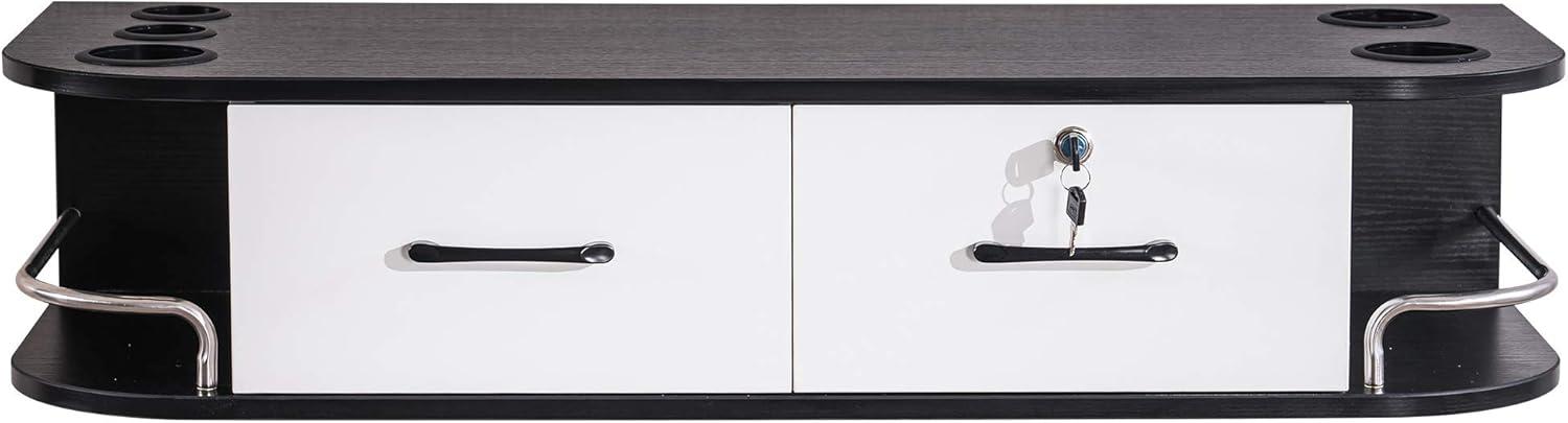 BarberPub Locking Wall Mount Styling Station Barber Beauty PB Style 42''L*9''H Equipment 5012