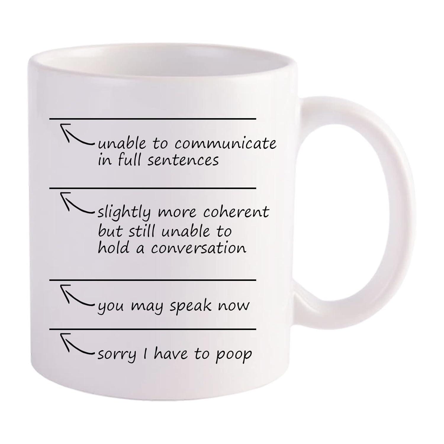 Aviento You May Speak Now 11 Ounces Ultra White Ceramic Funny Coffee Mug