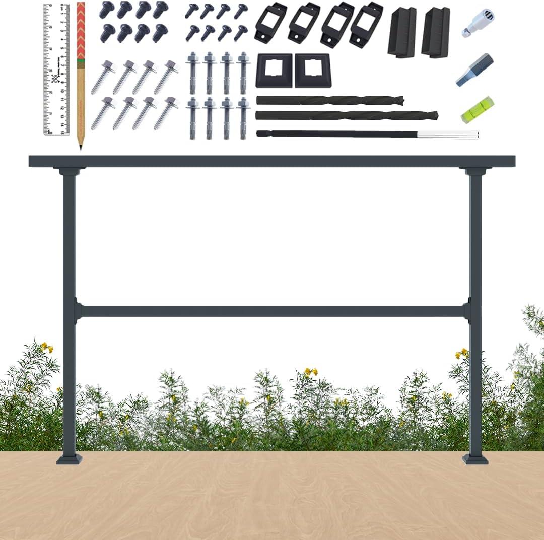 CR Home Black Metal Porch And Stair Railings