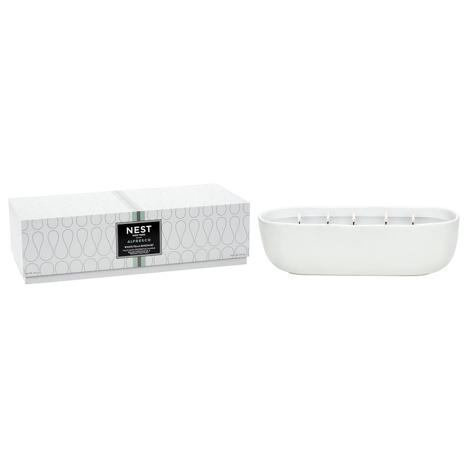 Nest Fragrances White Tea And Rosemary Alfresco Multi-wick Trough Candle