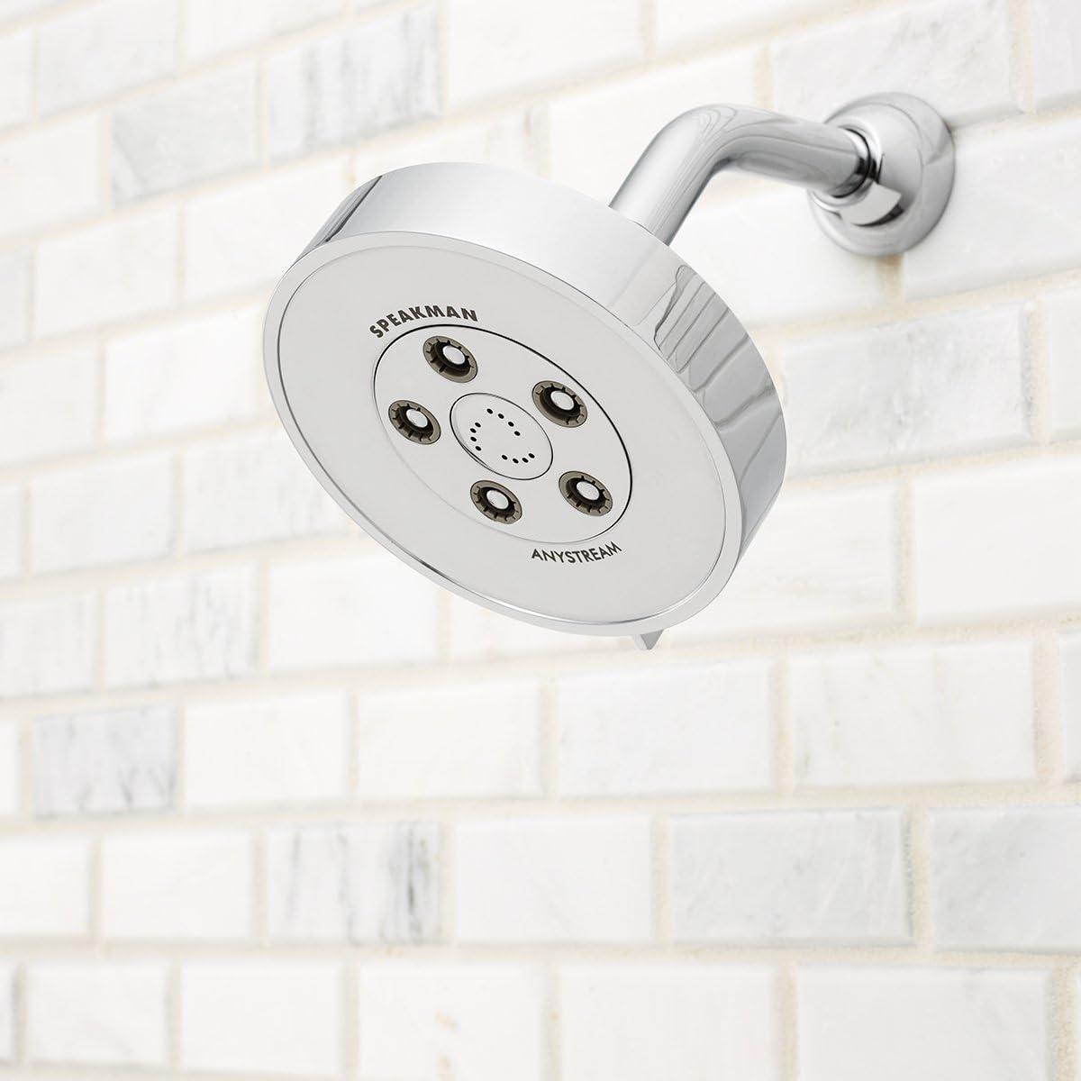 Polished Chrome Multi-Function Wall Mounted Shower Head