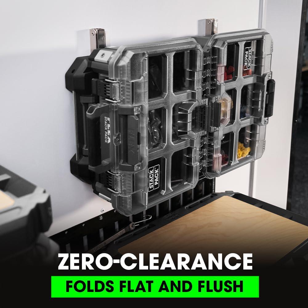 Flex Black and Gray Folding Rack Shelf with Quick-Connect Latch