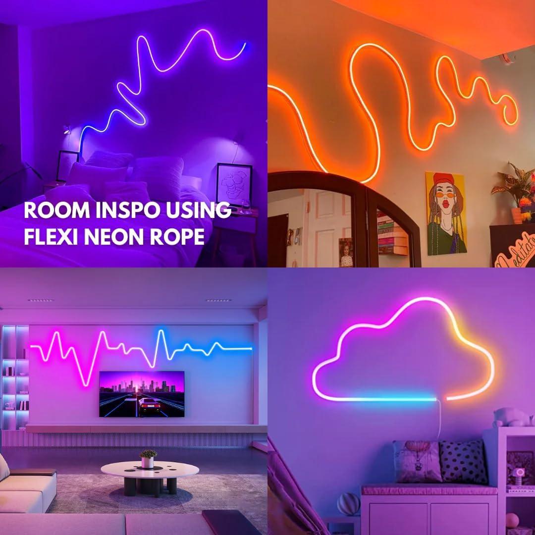 50ft RGB LED Neon Rope Lights with Remote Control