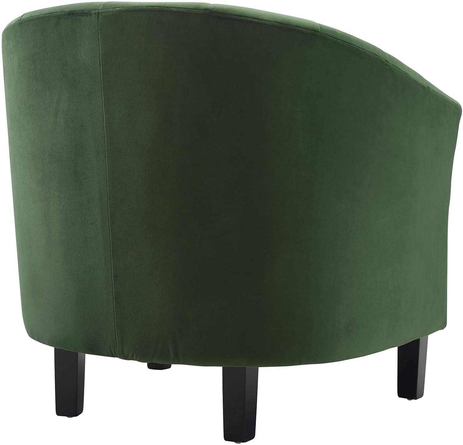 Modway Prospect Channel Tufted Performance Velvet Armchair Emerald