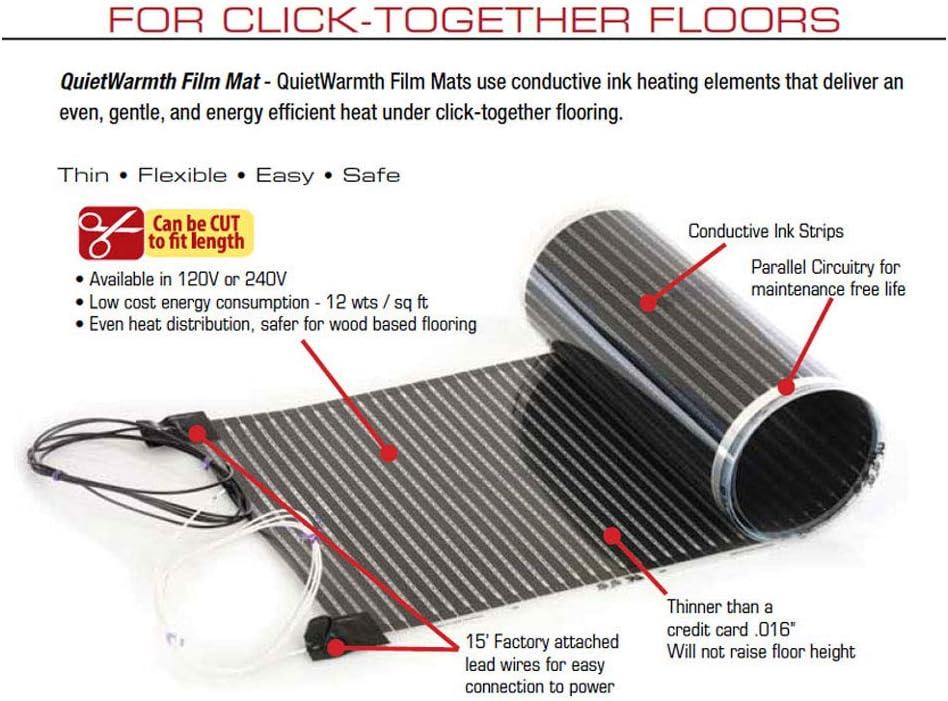 SleekHeat 5'x1.5' Low-Profile Radiant Floor Heating Mat, 120-Volt