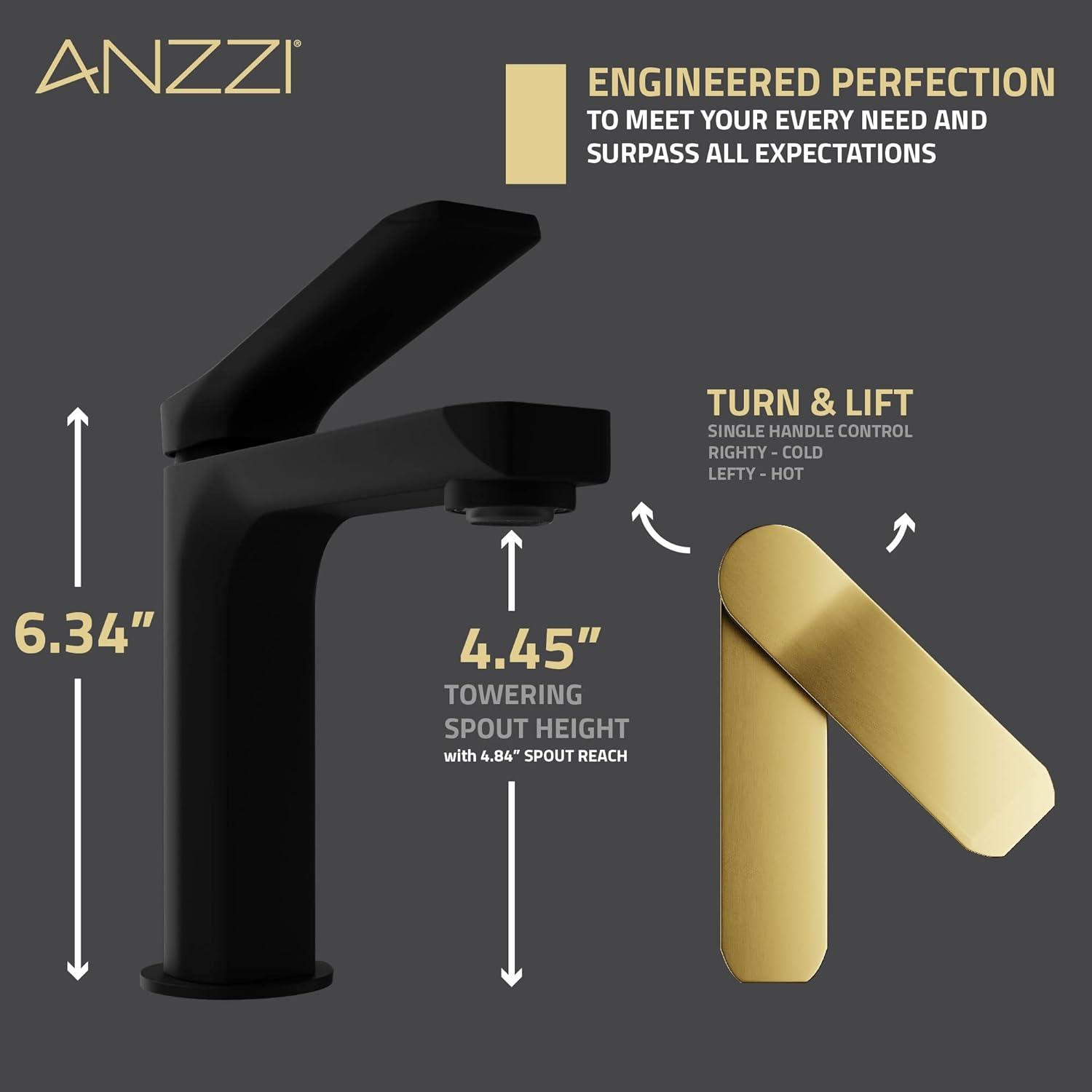 Single-Hole Single-handle Bathroom Faucet with Drain Assembly