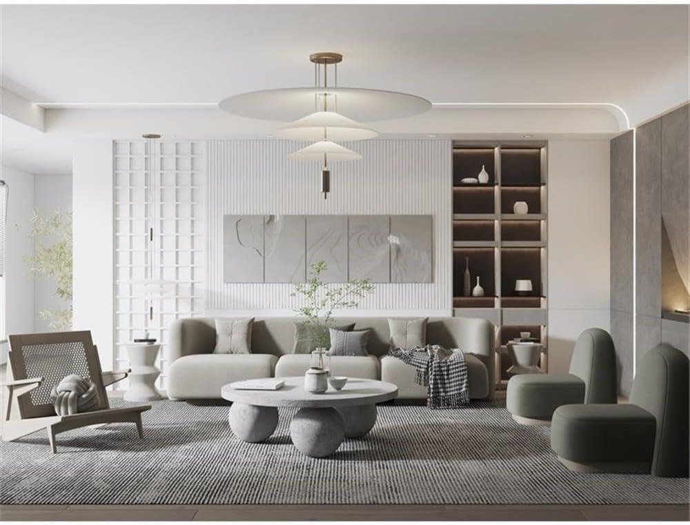 Dani Round Coffee Table Medium In Light Grey Concrete