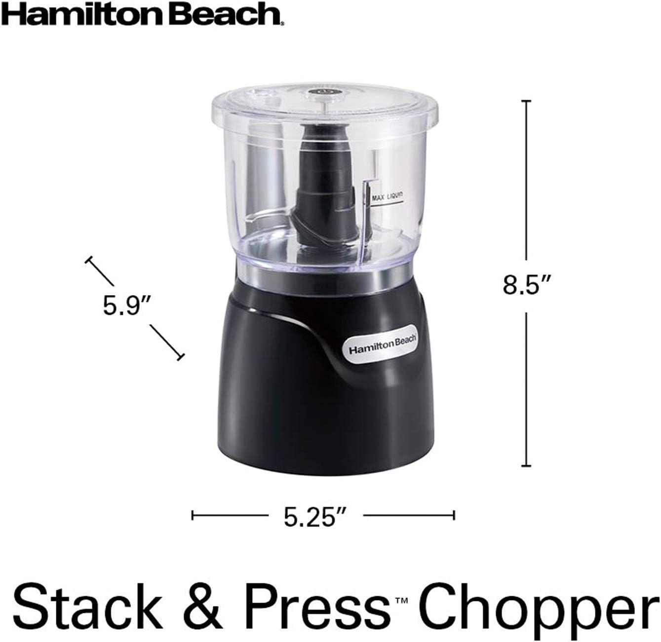 Hamilton Beach 3-Cup Black Electric Food Chopper and Processor