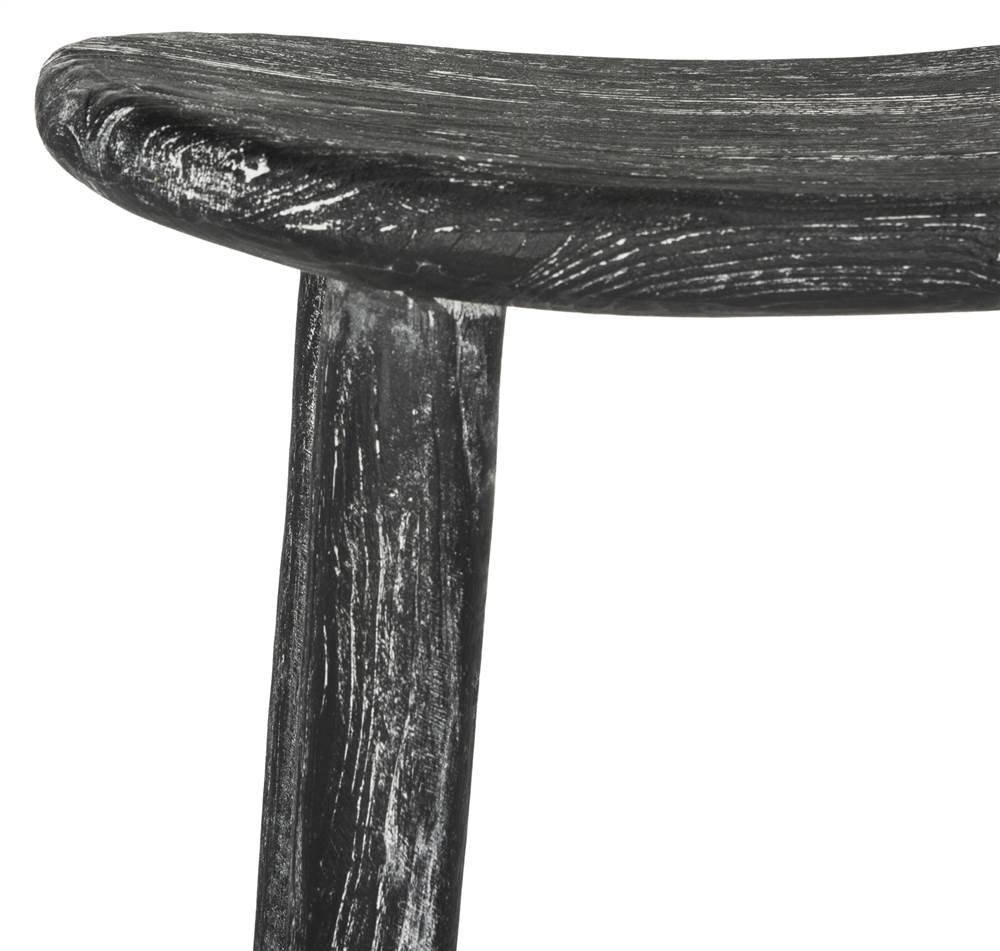 Colton Wood Bar Stool - BST1001 - Black/White Wash/Sungkai Wood - Safavieh