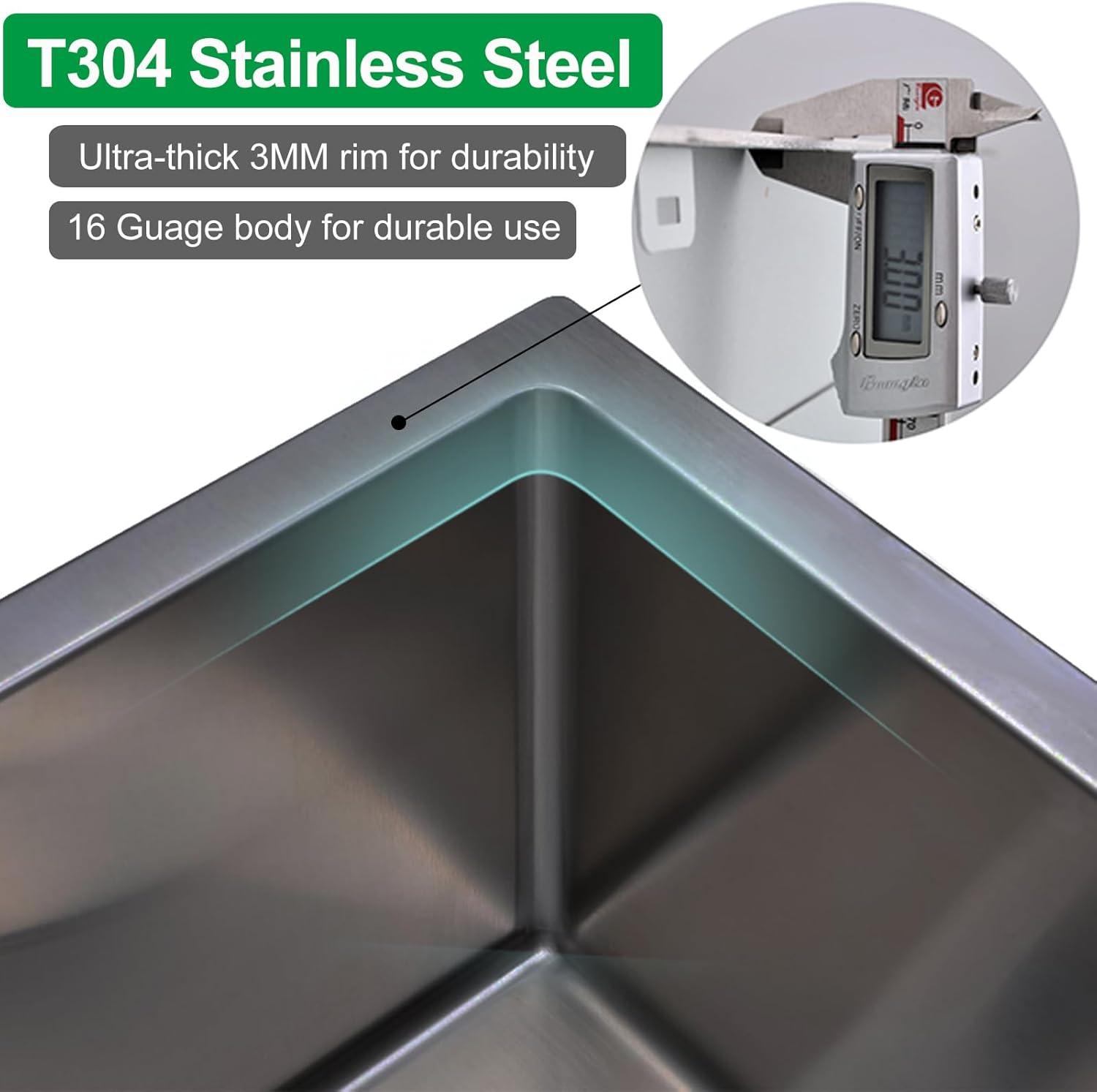 Ruvati 33-inch Apron-Front Farmhouse Kitchen Sink -Stainless Steel