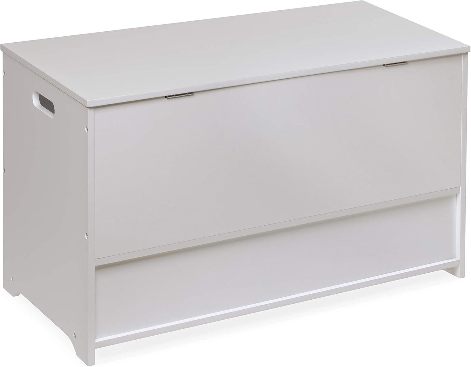 Badger Basket Up and Down Toy and Storage Box and Bench with Two Baskets - White